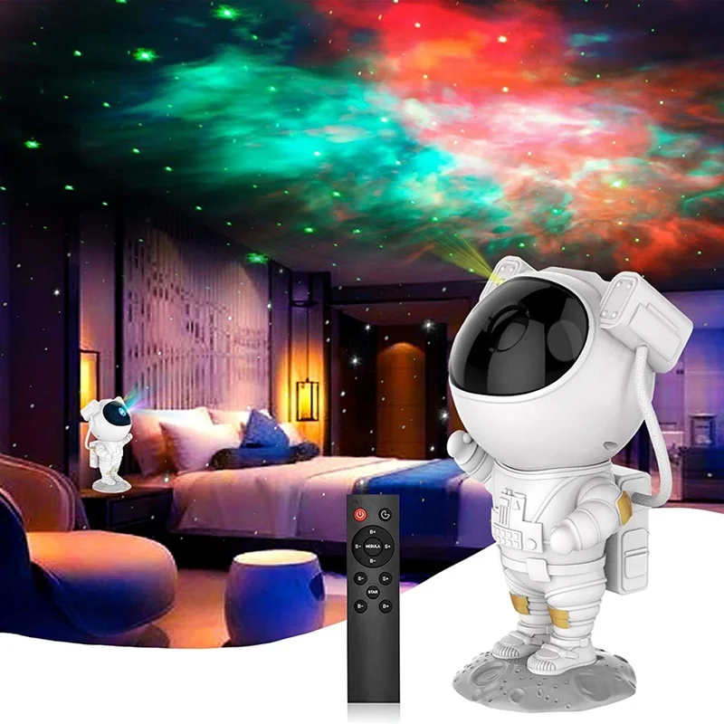Astronaut Night Light Projector – LED Starry Sky Projector for Children's Room, Soothing Night Light with Galaxy and Space Projection, Dimmable and Adjustable | Stornfield