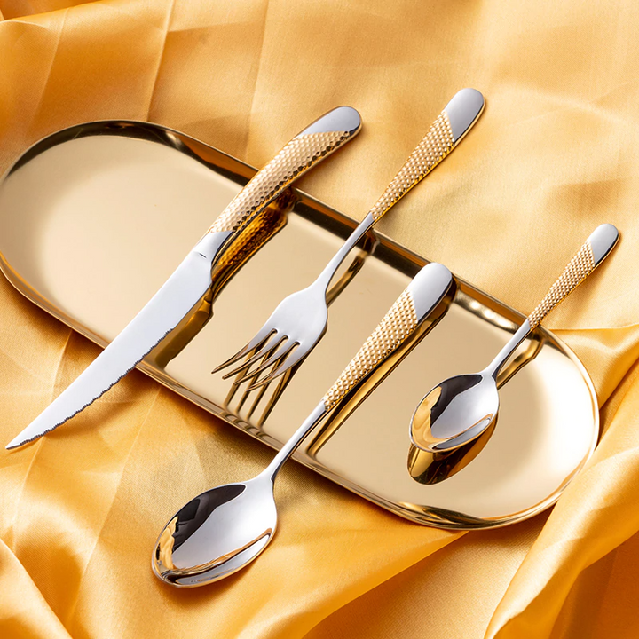 Ferran Textured Stainless Steel Cutlery Set | Stornfield