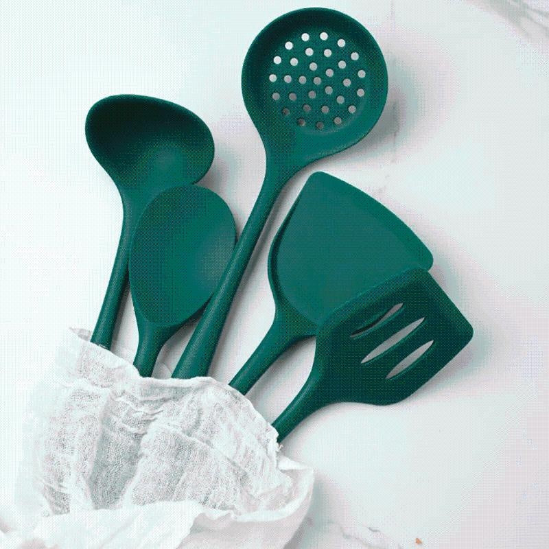 Green Silicone Utensil Set | Stornfield