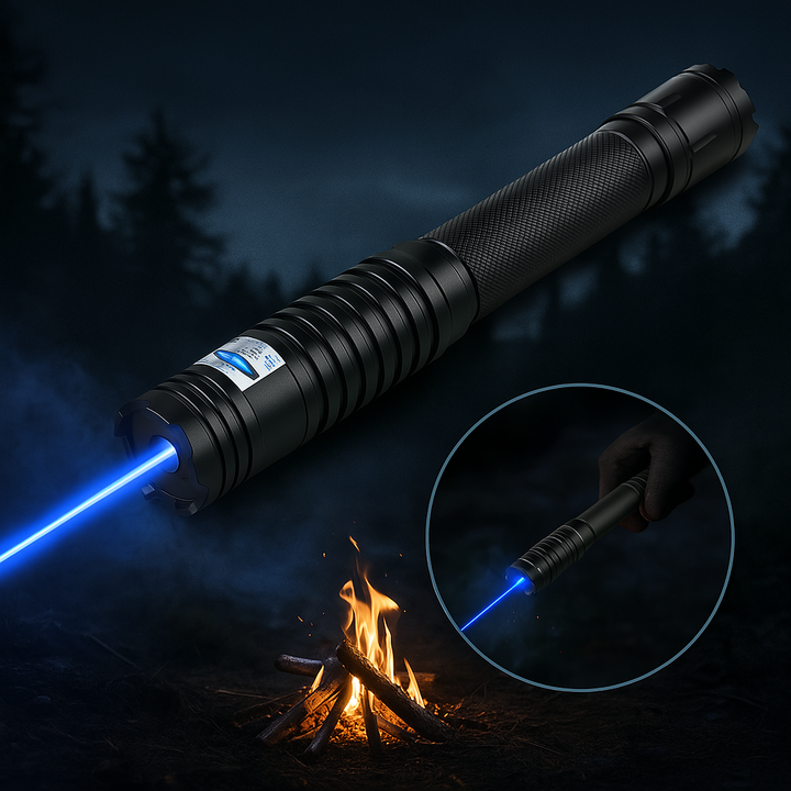 Stornfield | Blue Beam Laser Torch | 450nm High-Intensity Optical Output | Tactical 5000m+ Range | Adjustable Focus Aluminum Chassis | Thermal Ignition Capable Flashlight
