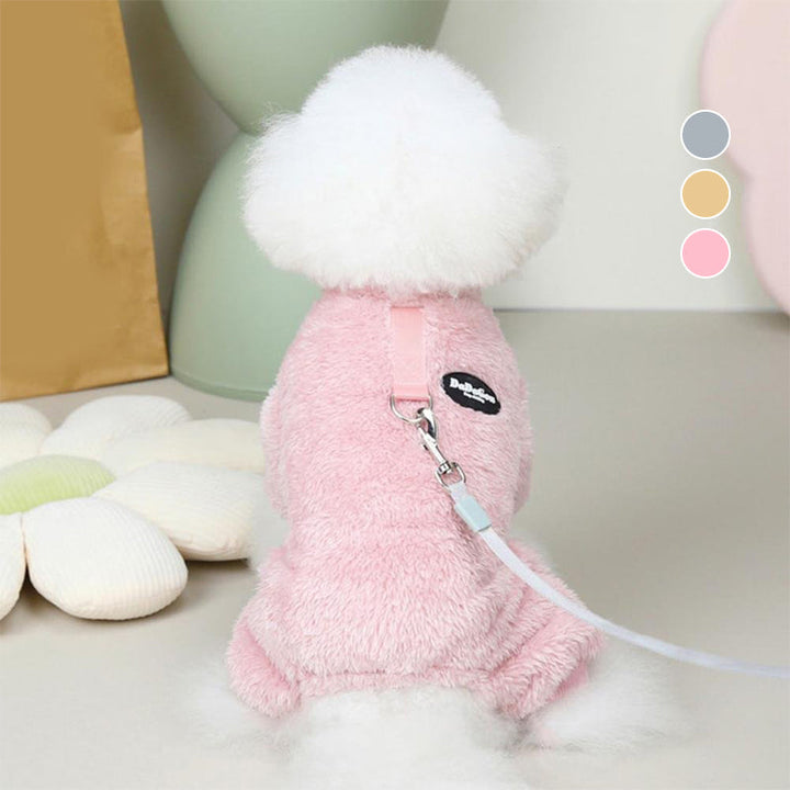 Fleece Pet Elastic Overall with Leash Ring Stornfield