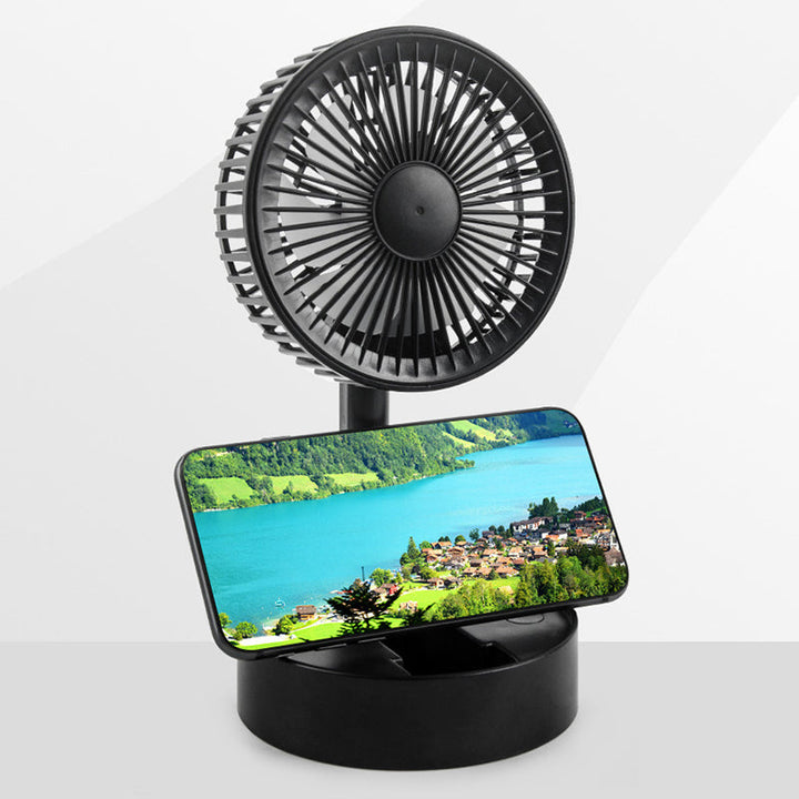 Mini fan with foldable telescopic phone holder | Stornfield