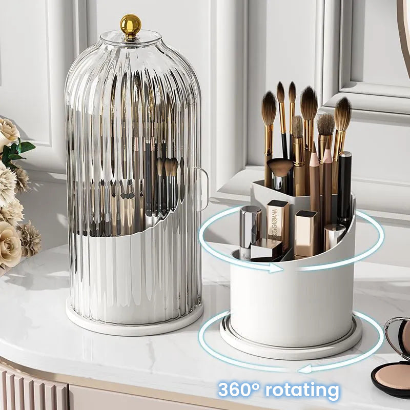 360° Rotating Makeup Brush Organizer Box | Stornfield