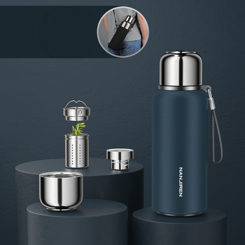 Stornfield | Insulated Thermos Water Bottle, with Tea Filter & Wide-mouth Opening, for Coffee, Tea & Cold Beverage