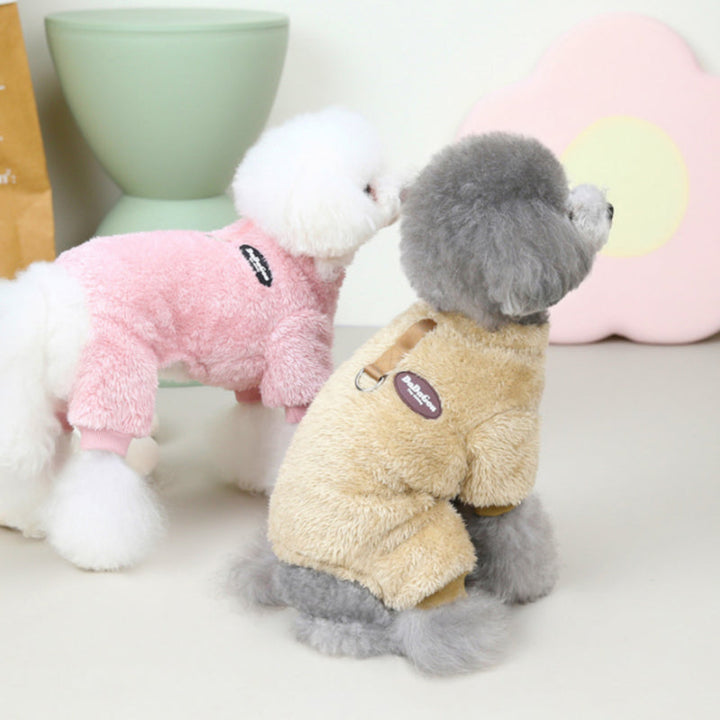 Fleece Pet Elastic Overall with Leash Ring Stornfield