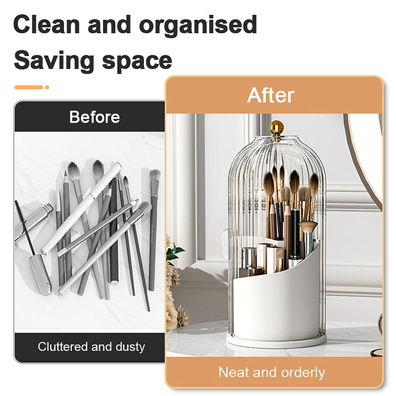 360° Rotating Makeup Brush Organizer Box | Stornfield