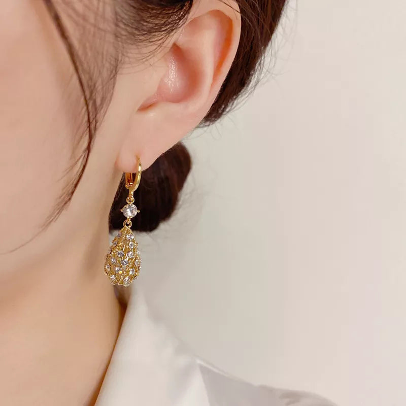 Fashionable Diamond Water Drop Earrings Stornfield