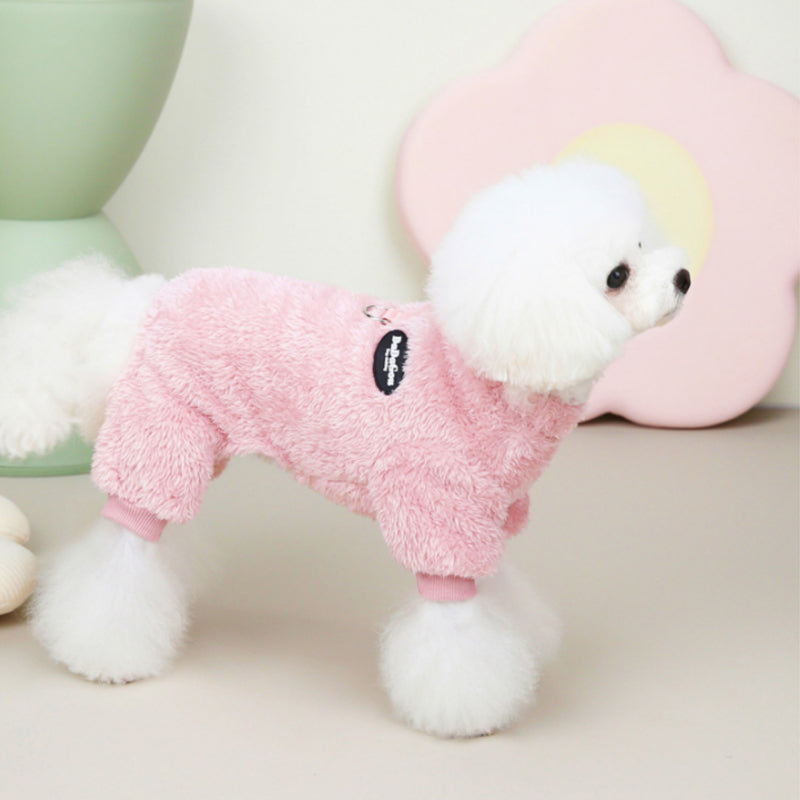 Fleece Pet Elastic Overall with Leash Ring Stornfield