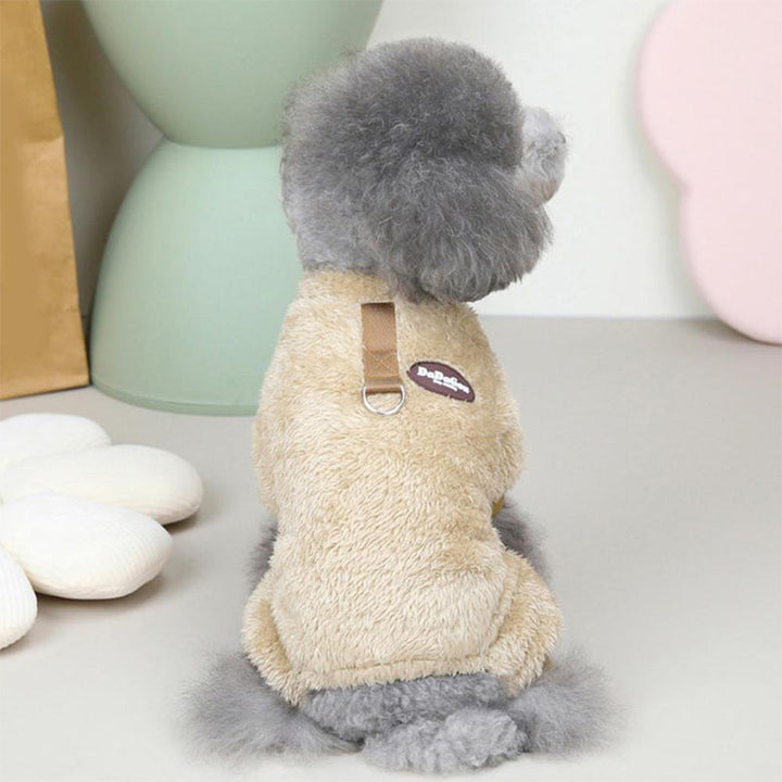 Fleece Pet Elastic Overall with Leash Ring Stornfield