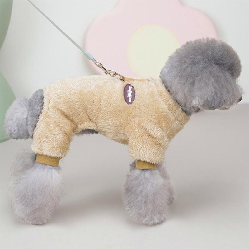 Fleece Pet Elastic Overall with Leash Ring Stornfield
