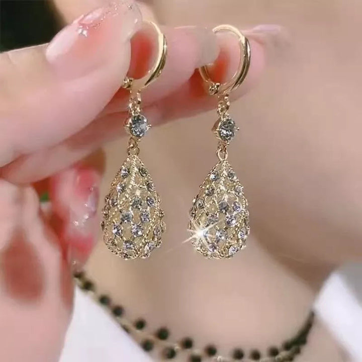 Fashionable Diamond Water Drop Earrings Stornfield