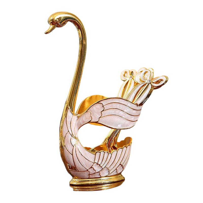 Home Decoration Swan Dessert Spoon/Fork Tableware Set | Stornfield