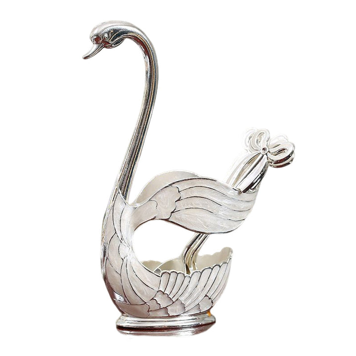 Home Decoration Swan Dessert Spoon/Fork Tableware Set | Stornfield