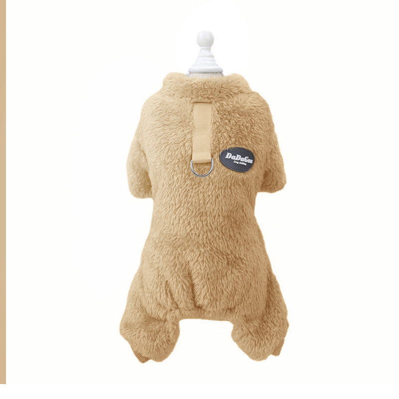 Fleece Pet Elastic Overall with Leash Ring Stornfield