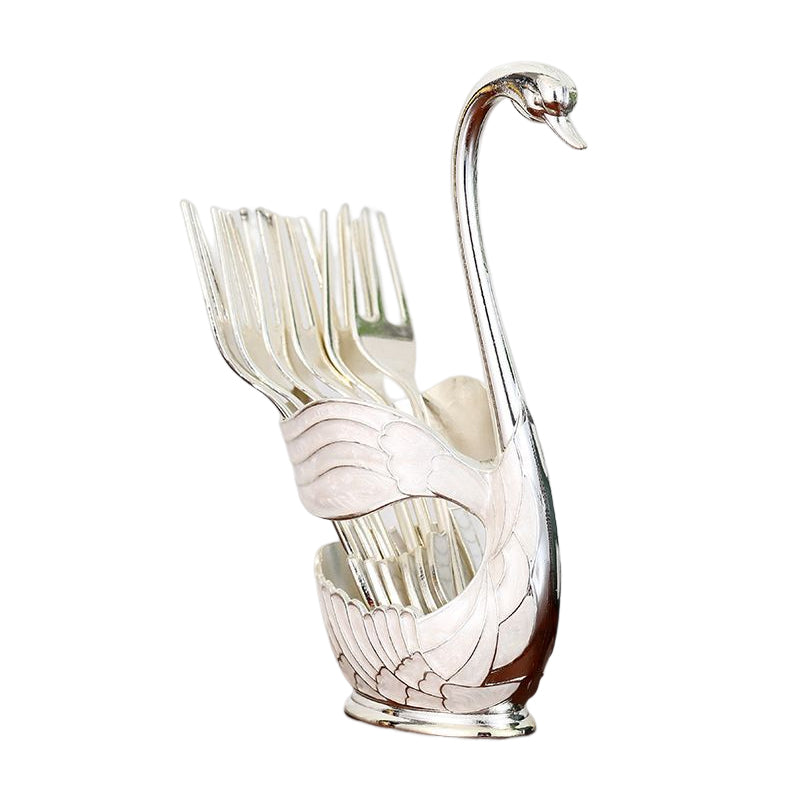 Home Decoration Swan Dessert Spoon/Fork Tableware Set | Stornfield