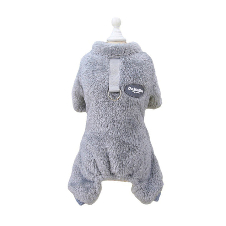 Fleece Pet Elastic Overall with Leash Ring Stornfield