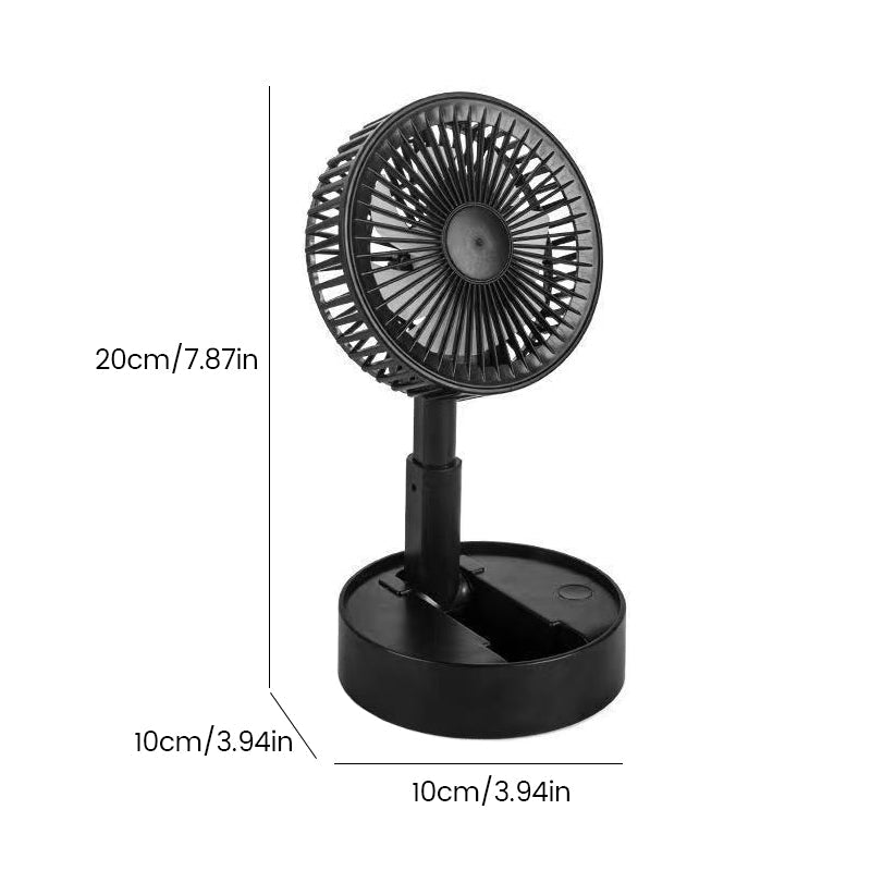 Mini fan with foldable telescopic phone holder | Stornfield