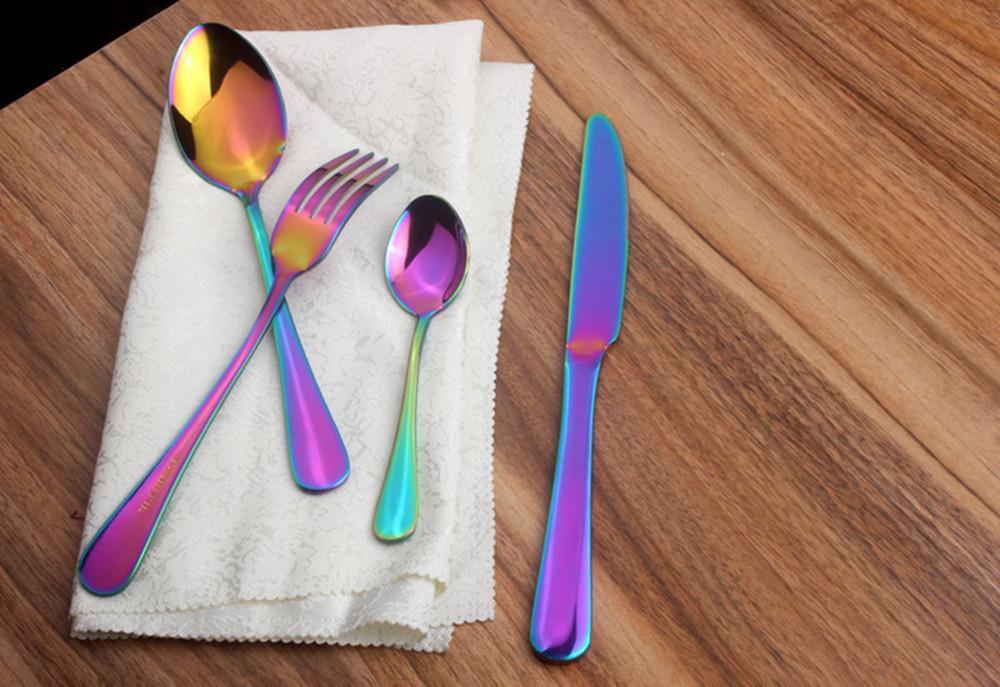 Prismatic Rainbow Cutlery (4 Piece Set) | Stornfield