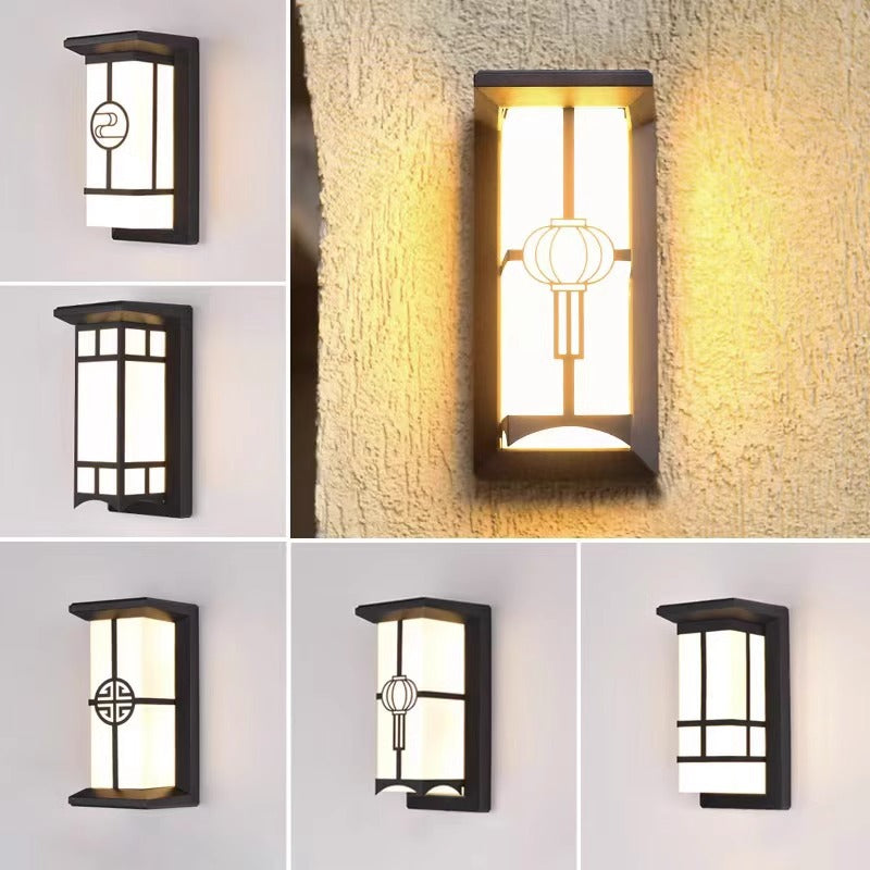 Modern Industrial Cuboid Aluminum Acrylic LED Waterproof Outdoor Wall Sconce Lamp For Outdoor Patio | Stornfield