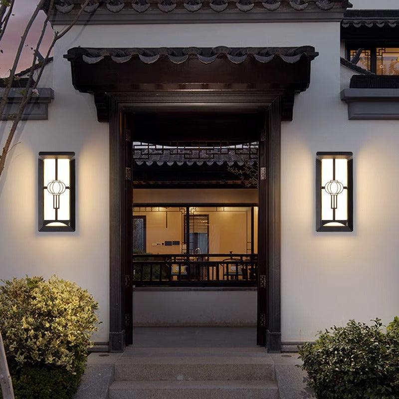 Modern Industrial Cuboid Aluminum Acrylic LED Waterproof Outdoor Wall Sconce Lamp For Outdoor Patio | Stornfield