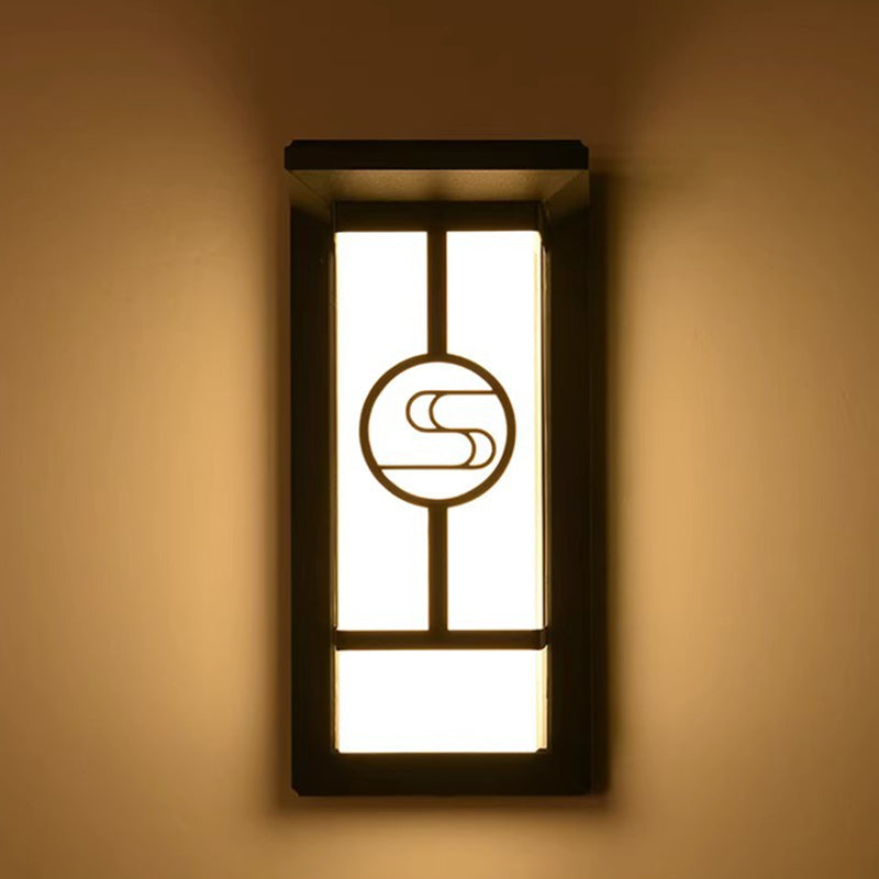 Modern Industrial Cuboid Aluminum Acrylic LED Waterproof Outdoor Wall Sconce Lamp For Outdoor Patio | Stornfield