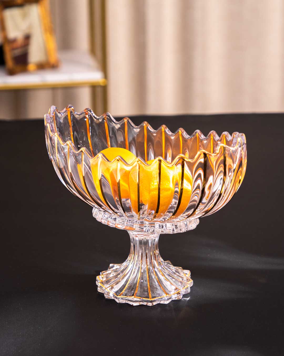 Stornfield | Lotus-shaped crystal glass decorative bowl