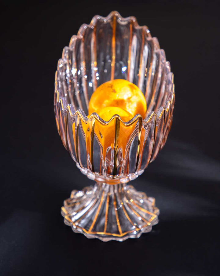 Stornfield | Lotus-shaped crystal glass decorative bowl