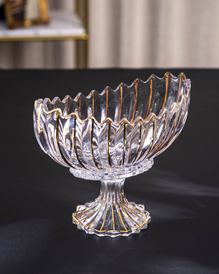 Stornfield | Lotus-shaped crystal glass decorative bowl