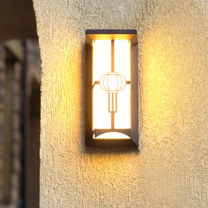 Modern Industrial Cuboid Aluminum Acrylic LED Waterproof Outdoor Wall Sconce Lamp For Outdoor Patio | Stornfield