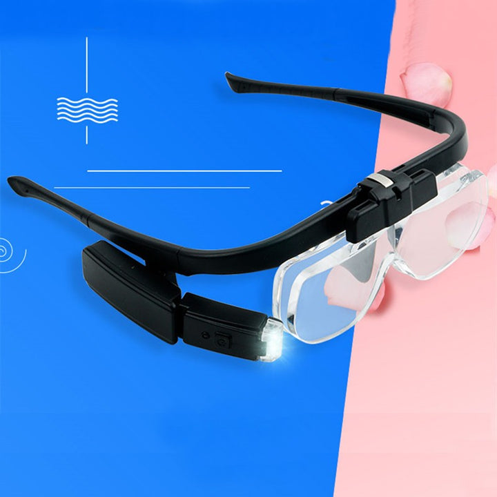Stornfield | Portable Wearable LED Magnifying Glasses, with Adjustable Light Angle & Replaceable Lenses