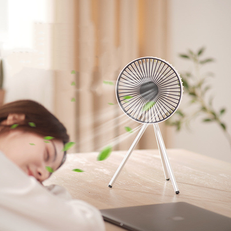 Portable Rechargeable Fan with Flexible Tripod & 3 Speed Settings, for Travel, Office, Room, Outdoor | Stornfield