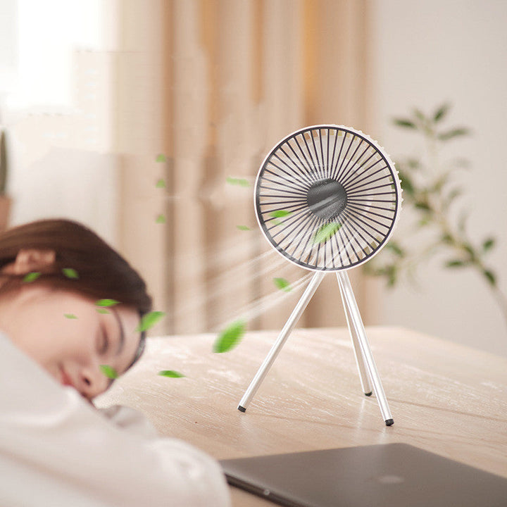 Portable Rechargeable Fan with Flexible Tripod & 3 Speed Settings, for Travel, Office, Room, Outdoor | Stornfield