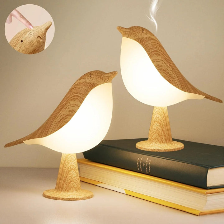 Stornfield | Touch Control Wooden Night Light - Rechargeable LED Bedside Lamp