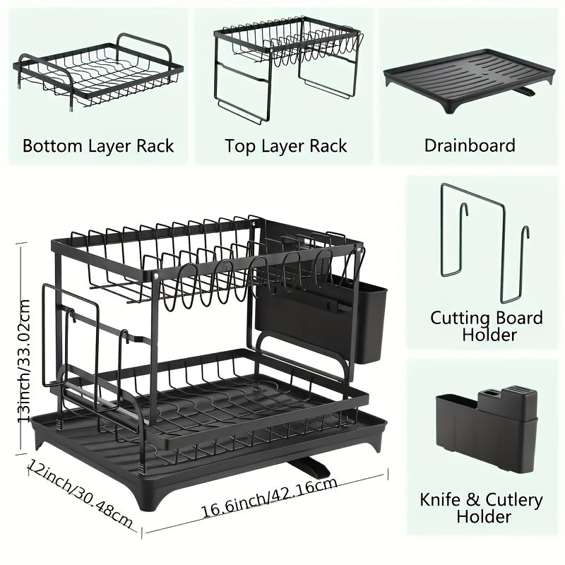 Draining rack 2 tiers with drainage | Stornfield