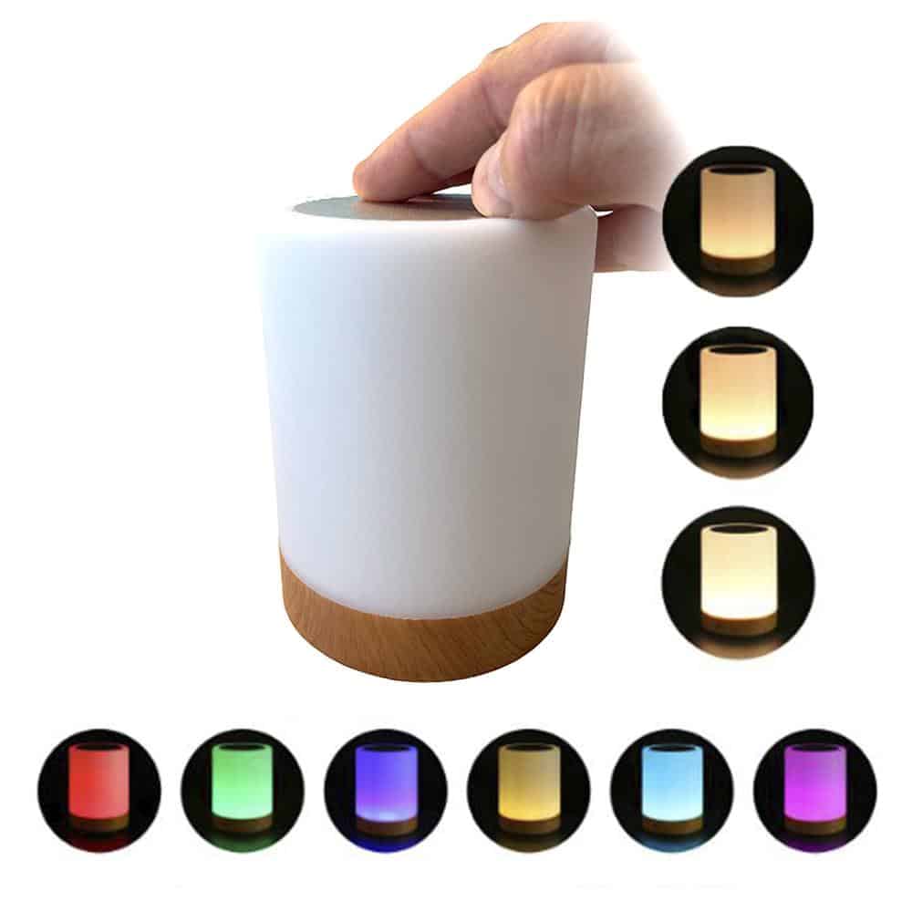 LED dimmable table lamp with touch & RGB color change | Stornfield