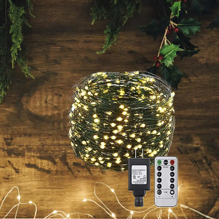 LED string lights with remote control and 8 light settings – 30/40/50 meters – | Stornfield