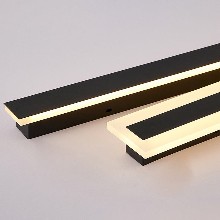 Modern Minimalist Long Rectangular Aluminum Acrylic LED Wall Sconce Lamp For Garden | Stornfield
