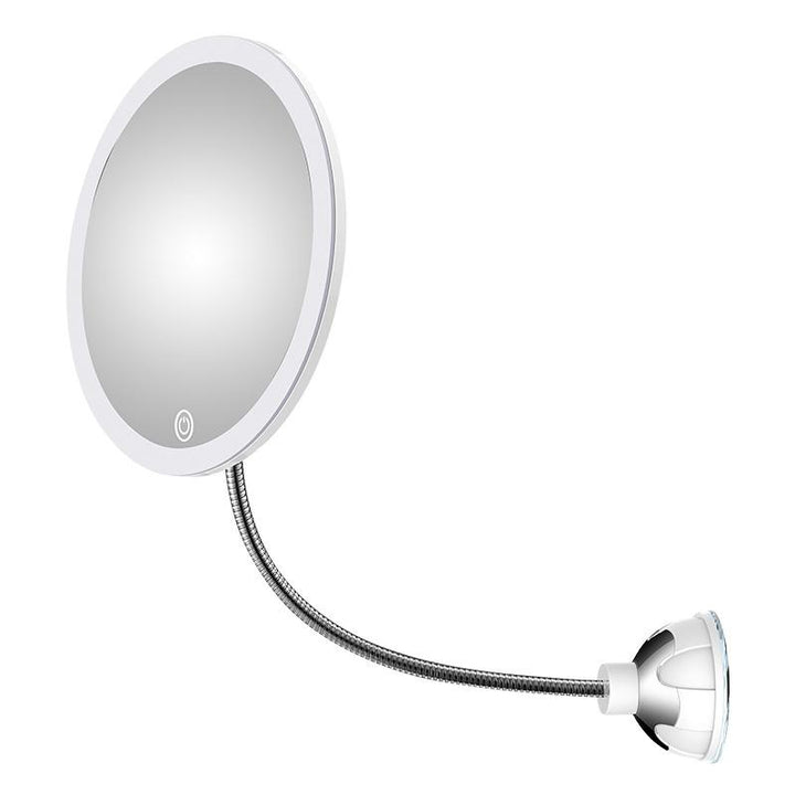 Makeup mirror with LED &amp; magnification - with suction cup and flexible arm | Stornfield