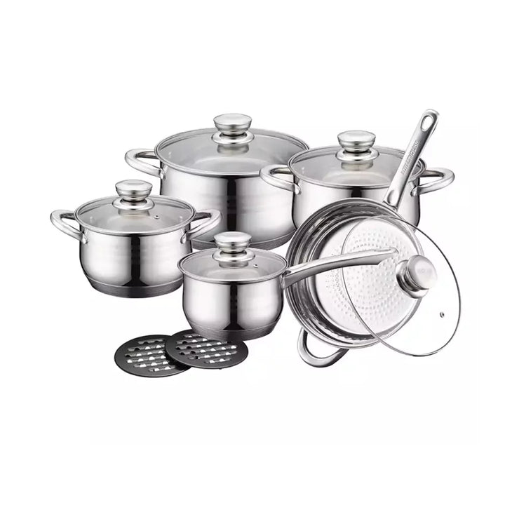 Royalty Line Cookware Set made of Stainless Steel (12 Pieces) | Stornfield