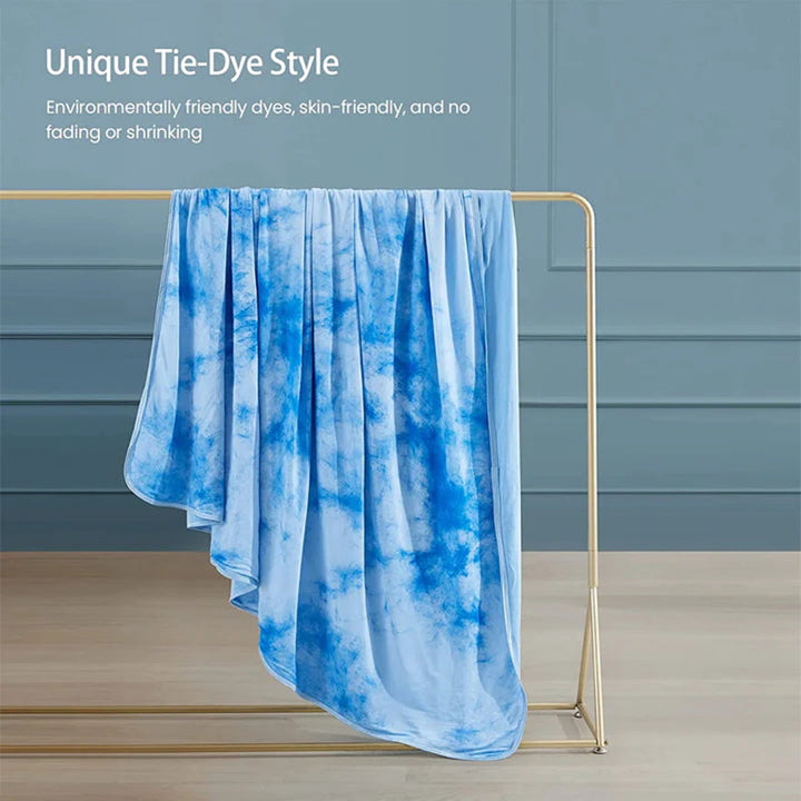 Tie-Dye Cooling Blanket – Q-Max > 0.5, Double-Sided & Stylish Color Blue | Stornfield
