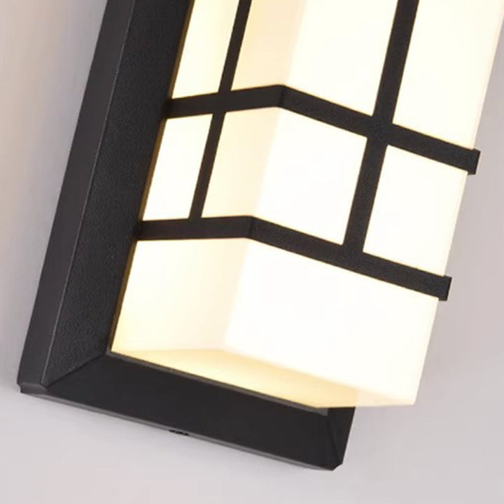 Modern Industrial Cuboid Aluminum Acrylic LED Waterproof Outdoor Wall Sconce Lamp For Outdoor Patio | Stornfield
