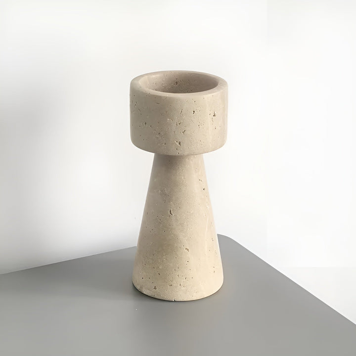 MarStornfielde candle holder made of natural stone – Elegant & Decorative | Polished for taStornfielde, wedding and living space | Stornfield