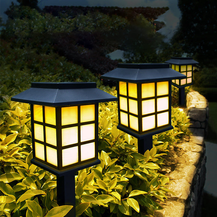 Traditional European Waterproof Solar ABS PC Plastic Rectangular LED Landscape Lighting For Garden | Stornfield