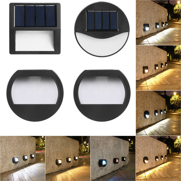 Outdoor Solar Round Square LED Waterproof Patio Step Light | Stornfield