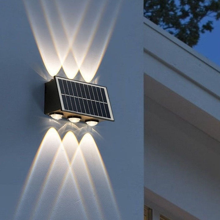 Contemporary Industrial Solar Waterproof ABS Column LED Wall Sconce Lamp For Outdoor Patio | Stornfield