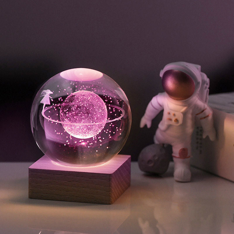 3D Galaxy Crystal Ball Night Light | Stornfield