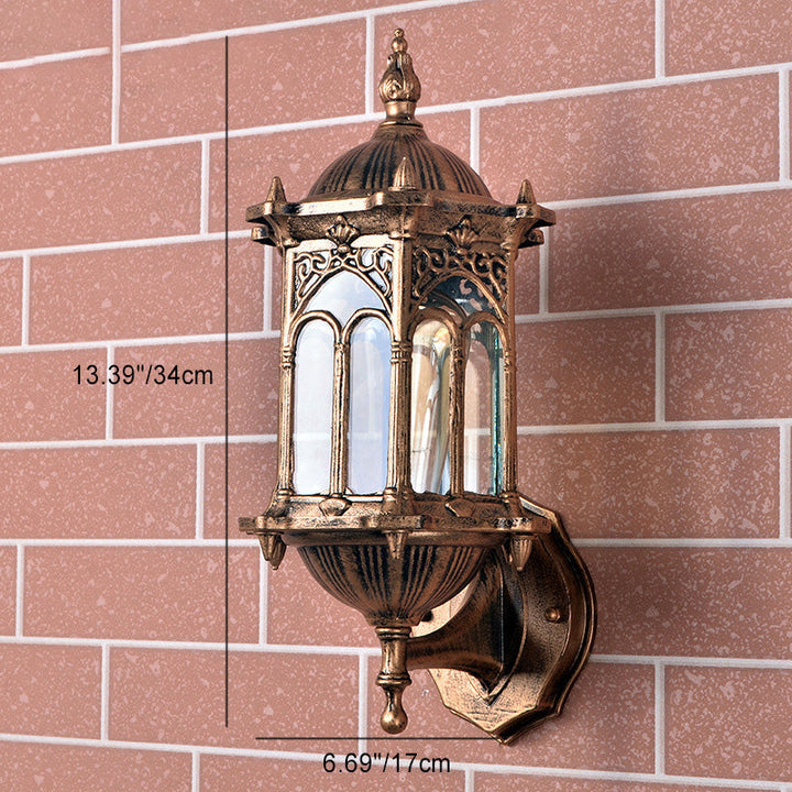 Traditional European Waterproof Cylinder Aluminum Glass 1-Light Wall Sconce Lamp For Garden | Stornfield