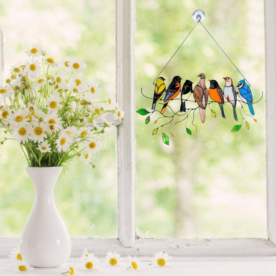 Stornfield | Stained Glass Bird Suncatcher - Francia