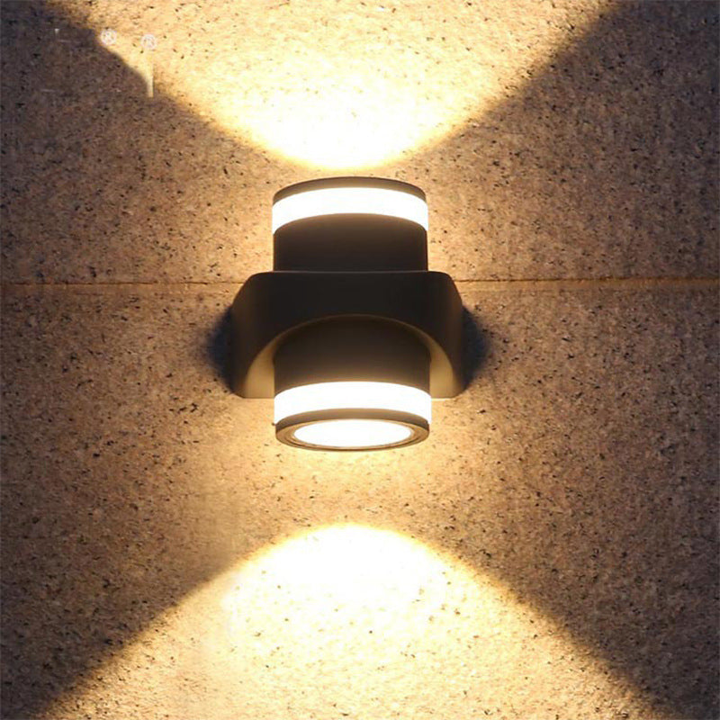 Modern Cylindrical Die-Cast Aluminum LED Waterproof Outdoor Garden Wall Light | Stornfield