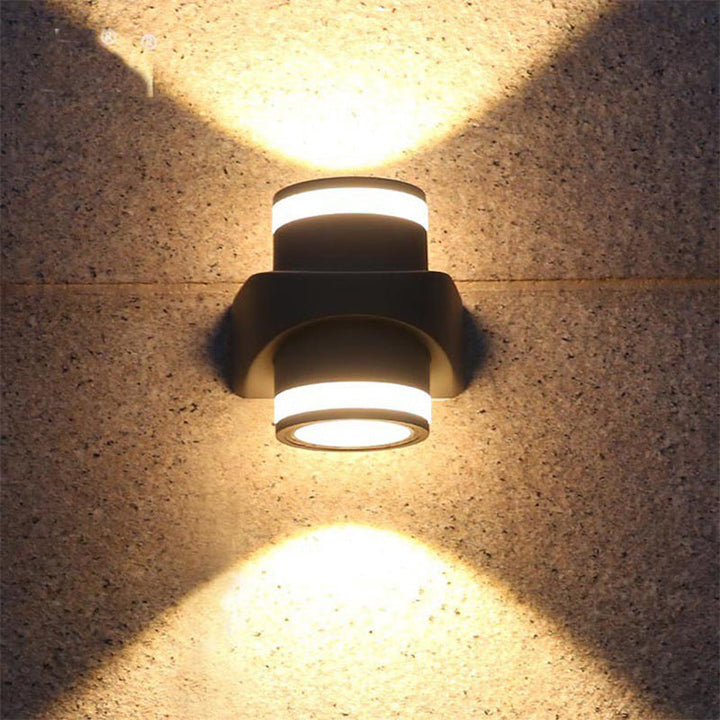 Modern Cylindrical Die-Cast Aluminum LED Waterproof Outdoor Garden Wall Light | Stornfield